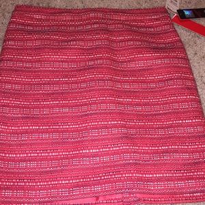 Fun pink  woven pattern business skirt